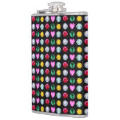 Flasques Elégant Gemstones Multicolor sur Noir (Gauche)