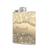 Flasques Élégant Glam Torn Parties scintillant Nom du papie (Gauche)