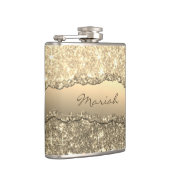 Flasques Élégant Glam Torn Parties scintillant Nom du papie (Droite)