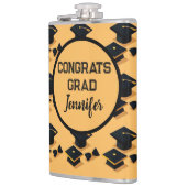 Flasques Elegant Gold and Black Graduation Cap Pattern (Gauche)