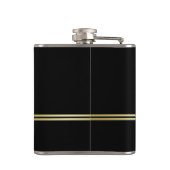 Flasques Elegant Gold Signature Monogram on Black (Dos)