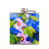 Flasques Elégant jardin fleuri rose blanc aquarelle (Dos)