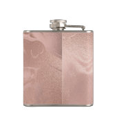 Flasques Élégant look de marbre doré rose en cuivre moderne (Dos)