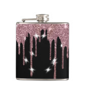 Flasques Elégant luxe Parties scintillant Faux Rose Drift (Devant)