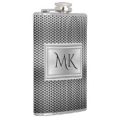 Flasques Elégant Maillage en argent look Monogramme (Droite)