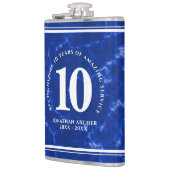 Flasques Élégant Marbre Bleu 10 Anniversaire du travail (Gauche)