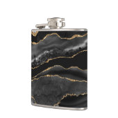 Flasques Élégant Marbre D'Agate Noir Et Or (Gauche)