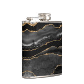 Flasques Élégant Marbre D'Agate Noir Et Or (Droite)