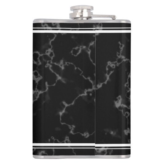 Flasques Élégant marbre noir 10 ans de travail Anniversaire (Dos)