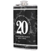 Flasques Élégant Marbre Noir 20 Anniversaire du travail (Gauche)