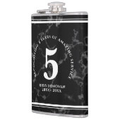 Flasques Élégant marbre noir 5 ans de travail Anniversaire (Gauche)