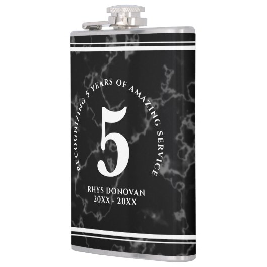 Flasques Élégant marbre noir 5 ans de travail Anniversaire (Gauche)