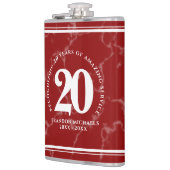 Flasques Élégant Marbre Rouge 20 Anniversaire du travail (Gauche)