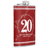 Flasques Élégant Marbre Rouge 20 Anniversaire du travail (Droite)