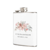 Flasques Élégant Mariage d'aquarelle rose pâle (Gauche)