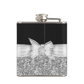 Flasques Élégant Mariage en diamants noirs en argent Fiança (Dos)