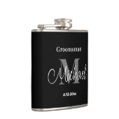 Flasques élégant minimaliste personnalisateur noir (Droite)