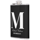 Flasques Elegant Monogram Flask - Personalized Groomsmen Gi (Gauche)