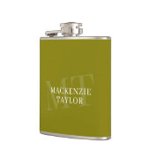 Flasques Elegant Monogram Name Personalized Text  (Gauche)