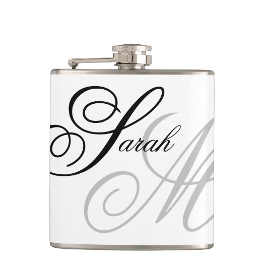 Flasques Élégant Monogramme de typographie (Devant)