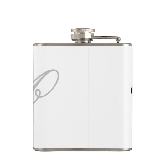 Flasques Élégant Monogramme de typographie (Dos)