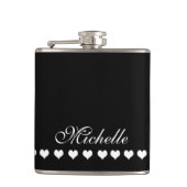 Flasques Élégant Monogramme noir (Devant)