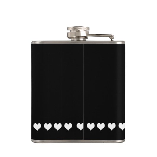 Flasques Élégant Monogramme noir (Dos)