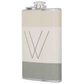 Flasques Élégant monogramme personnalisé initial moderne (Gauche)