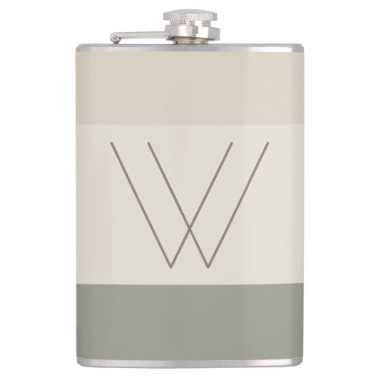 Flasques Élégant monogramme personnalisé initial moderne (Devant)