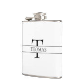 Flasques Élégant Monogramme Personnalisé Nom Personnalisé (Gauche)