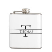 Flasques Élégant Monogramme Personnalisé Nom Personnalisé (Devant)