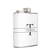 Flasques Élégant Monogramme Personnalisé Nom Personnalisé (Droite)