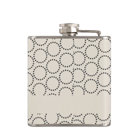 Flasques Elégant Noir Blanc Mid-Century Mod Mariage Personn (Dos)