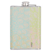 Flasques Elégant or bleu Abstrait floral (Dos)