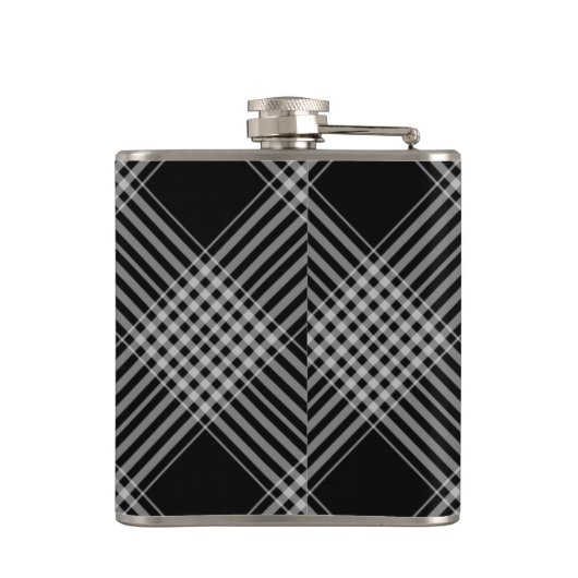 Flasques Élégant papillon noir et blanc doré (Dos)