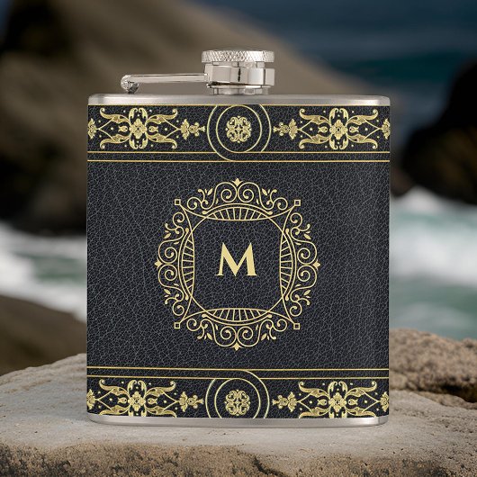 Flasques Élégant Parties scintillant d'or Art Déco Gentlema