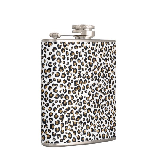 Flasques Élégant Parties scintillant d'or Motif Leopard (Droite)