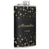 Flasques Elégant Parties scintillant or Sparkle Black Perso (Droite)