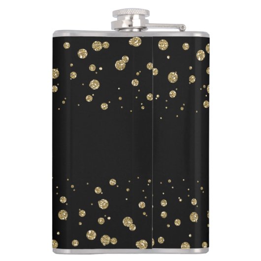 Flasques Elégant Parties scintillant or Sparkle Black Perso (Dos)