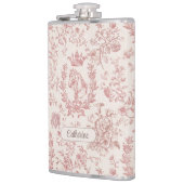Flasques Élégant rose beige équestre Nom de la toile floral (Gauche)