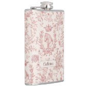 Flasques Élégant rose beige équestre Nom de la toile floral (Droite)