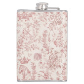 Flasques Élégant rose beige équestre Nom de la toile floral (Dos)