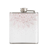 Flasques Elégant Rose Gold Dots Mandala (Dos)