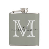 Flasques Élégant Script À feuillage persistant brouillard M (Devant)