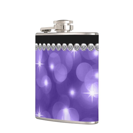 Flasques Élégant Sparkle Diamonds violet (Gauche)