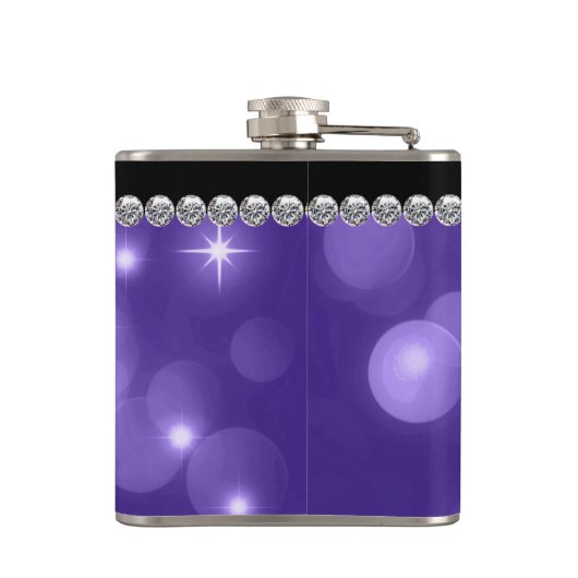 Flasques Élégant Sparkle Diamonds violet (Dos)