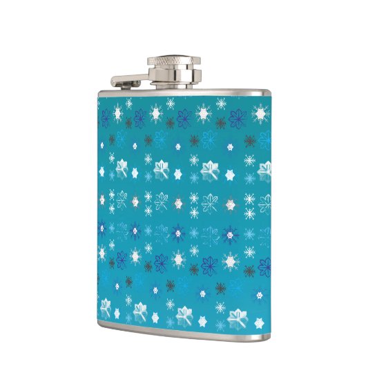 Flasques Elégant turquoise et blanc, étoiles et flocons de (Gauche)