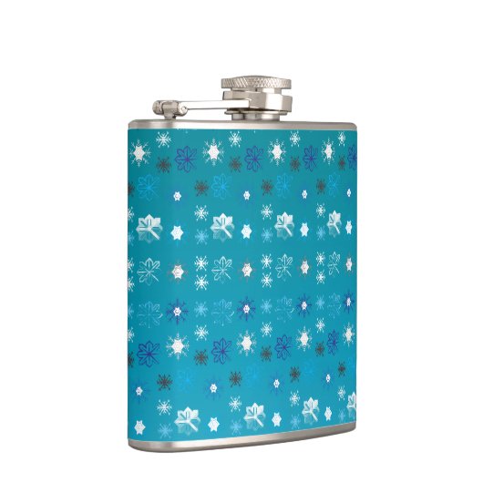 Flasques Elégant turquoise et blanc, étoiles et flocons de (Droite)