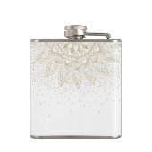 Flasques Elégante conception de points Mandala Or (Dos)