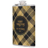 Flasques Elégante Parties scintillant Tartan Black Gold (Gauche)